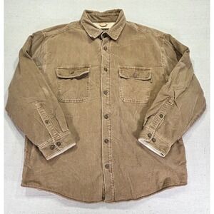 WOOLRICH‎ Men's XL Buckskin Corduroy 6215CB Shacket Sherpa Lined Jacket